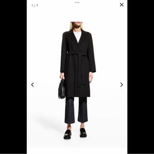 Max Mara Black Wool Trench Coat